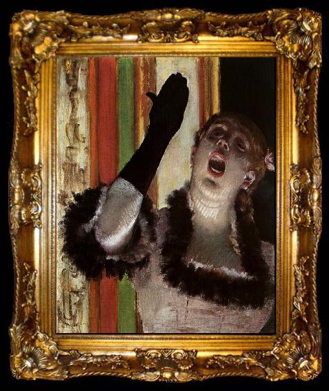 framed  Edgar Degas Singer With a Glove, ta009-2